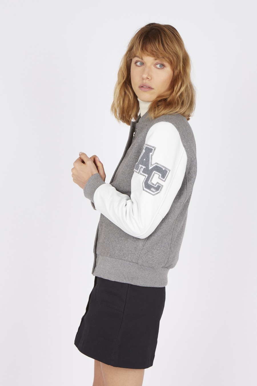 Teddy Varsity Grey-White Femme | American College USA