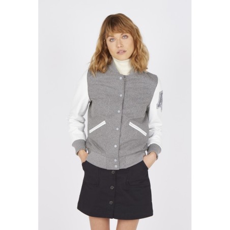 Teddy Varsity Grey-White Femme | American College USA