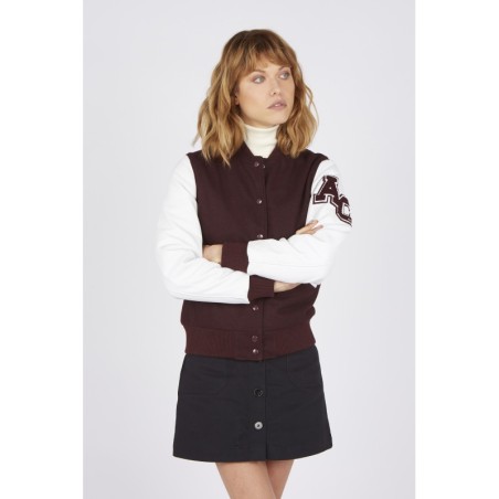 Teddy Varsity Burgundy-White Slim Femme | American College USA
