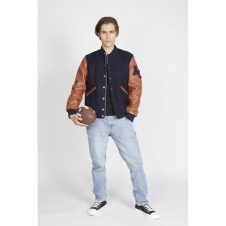 Teddy Varsity Marine-Camel Homme | American College USA