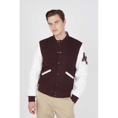 Teddy Varsity Burgundy-White Homme | American College USA
