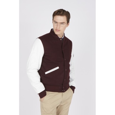 Teddy Varsity Burgundy-White Homme | American College USA