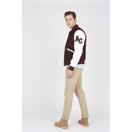 Teddy Varsity Burgundy-White Homme | American College USA