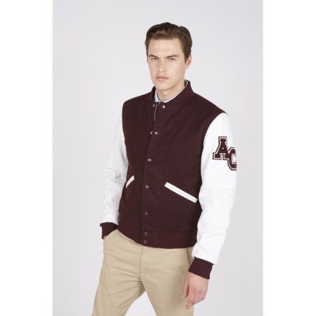 Teddy Varsity Burgundy-White Homme | American College USA
