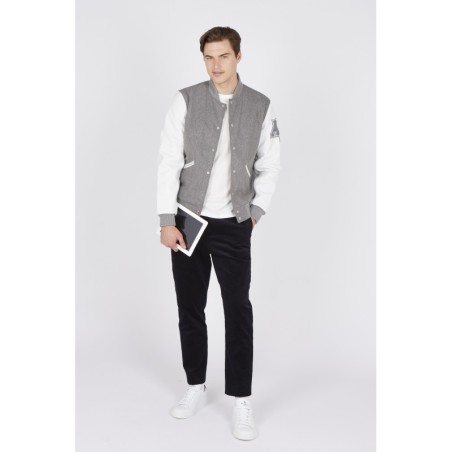 Teddy Varsity Grey-White Homme | American College USA