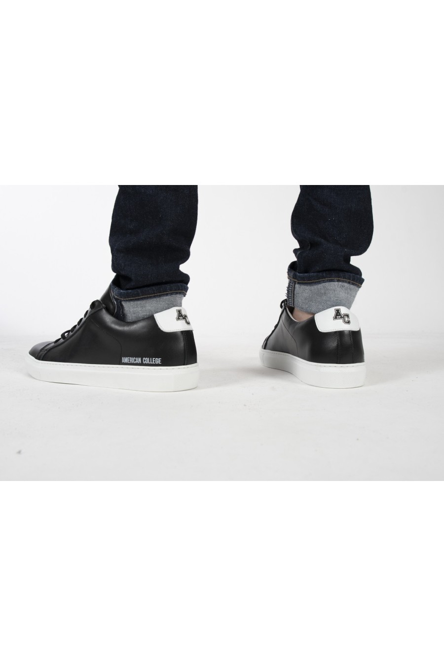 Sneakers Full Leather Black&White | American College USA