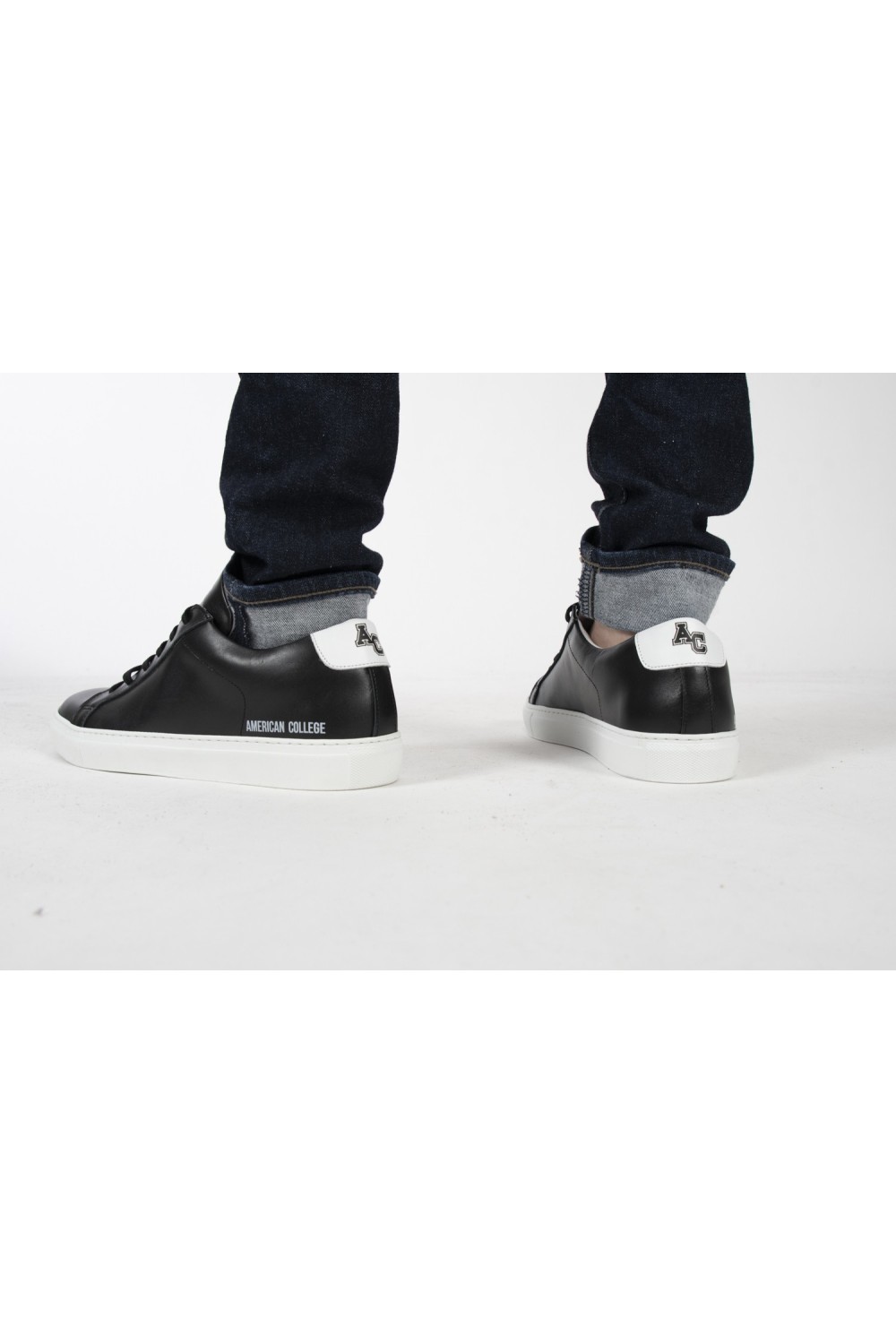 Sneakers Full Leather Black&White | American College USA