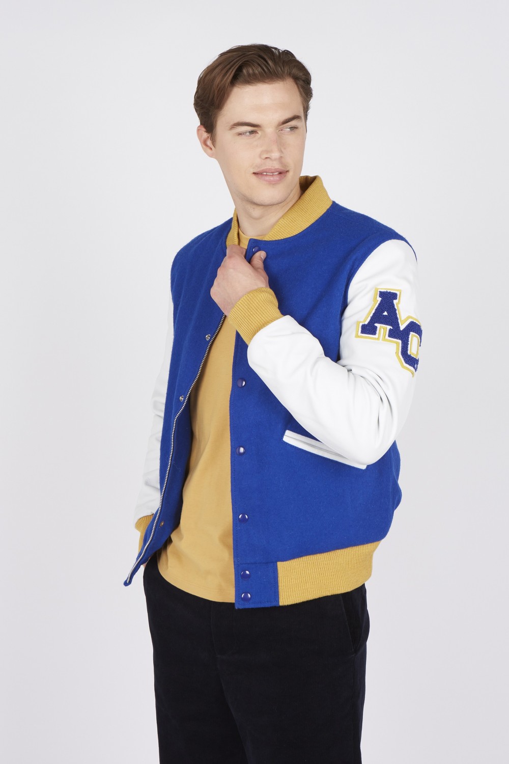 Teddy Varsity Blue-White-Yellow Homme | American College USA
