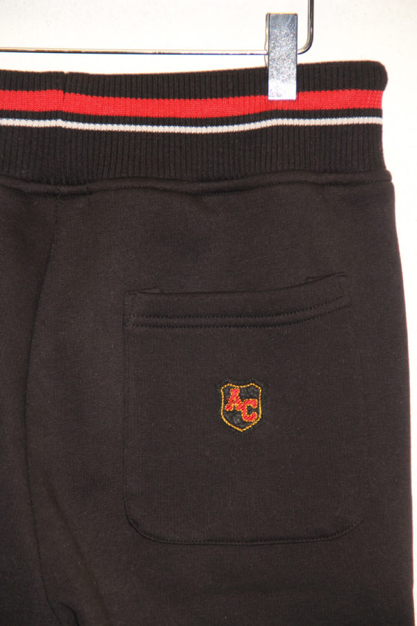 The Fleece Pants with Bombers Logo noir verso close up
